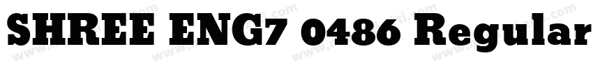 SHREE ENG7 0486 Regular字体转换